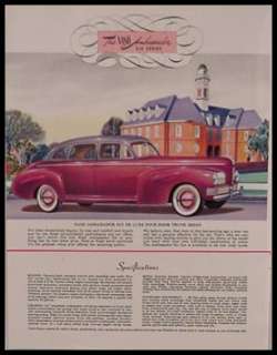 1941 Nash Deluxe Color Brochure, Ambassador 6 & 8, 41 Original  