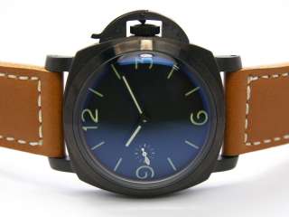041g PARNIS DOME GLASS 1950 STYLE 47MM BLACK HAND WATCH  