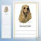 AMERICAN COCKER Spaniel Magnetic NOTEPAD Note List Pad