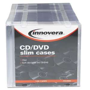  Innovera CD/DVD Polystyrene Thin Line Storage Case 