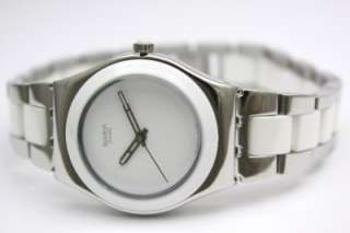 New Swatch Irony White Ceramic Women Steel Watch YLS141G  