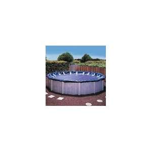  12 8yr Round Pool Cover Blue/Black: Patio, Lawn & Garden