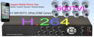 600TVL 8 Video BNC camera input NET. DVR System + 1000G  