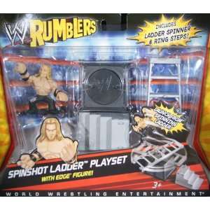 EDGE W/ SPINSHOT LADDER ACCESSORY   WWE RUMBLERS TOY WRESTLING ACTION 