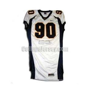  White No. 90 Game Used California Nike Football Jersey 