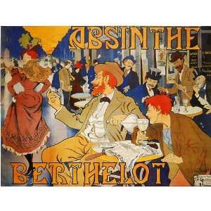  Absinthe Berthelot by Henri Thiriet   Framed Canvas Art 
