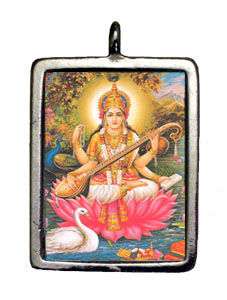 SARASWATI Hindu Sacred Deity Pendant Necklace TSD117  