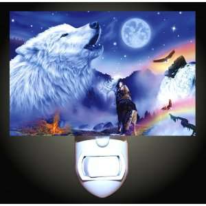  Mystical Wolves Decorative Night Light: Home Improvement