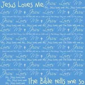  BLUE JESUS LOVES ME Paper 12 x 12 LS210T2: Everything Else