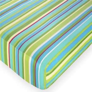  Layla Striped Fitted Crib Sheet: Baby