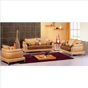  Hokku Designs MF2222 Set Jasper 3 Piece Leather Sofa Set 