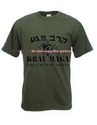 Krav Maga T Shirt IDF Israel Martial Art combat Shirt Green Size XL
