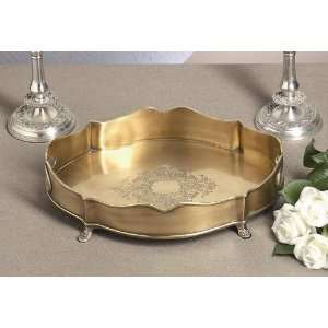  Dessau Antique Brass Chippendale Gallery Tray Patio, Lawn 