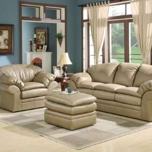   L55 85 Castlerock Leather Sofa and Chair Set: Furniture & Decor