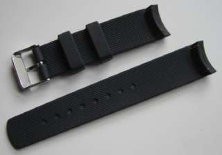 Fit Nautica Yachting BFC Black Silicone Watch Band 22mm  