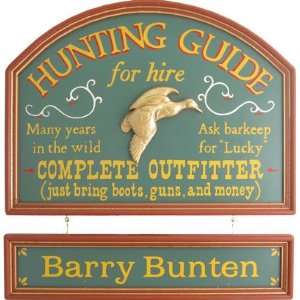  Personalized Wood Sign   HUNTING GUIDE: Sports & Outdoors