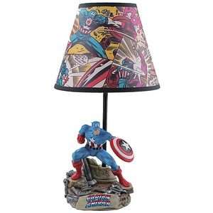 Dc Comics Marvel Captain America Statue Figure Lamp MUST CiT! New 2012 