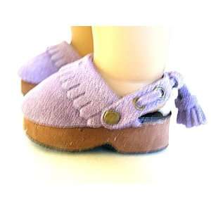    American Girl Doll Clothes Purple Suede Clogs: Toys & Games