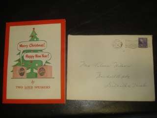 CAMPBELL EWALD CO INC ad agency 1946 XMAS Christmas card & cover 