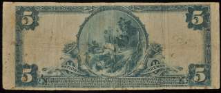 1902 $5 LARGE SIZE NOTE MAD RIVER NATIONAL BANK OF SPRINGFIELD OHIO 