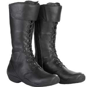   Womens Riding On Road Motorcycle Boots   Black / Size 40: Automotive