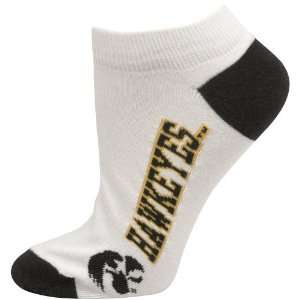   Iowa Hawkeyes Ladies White Logo & Name Ankle Socks: Sports & Outdoors