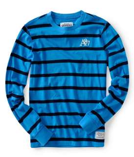   mens long sleeve striped embellished tee t shirt   Style # 2077  