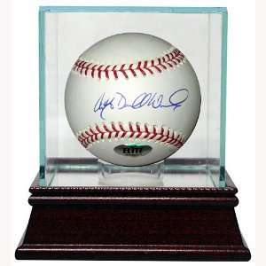  Tony Womack signed Official Major League Baseball w/ Glass 