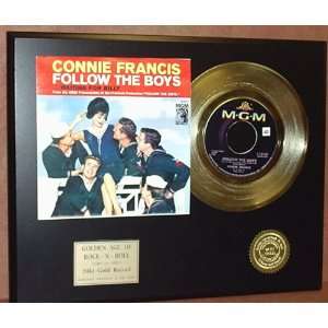 Connie Francis 24kt 45 Gold Record & Original Sleeve Art LTD Edition 