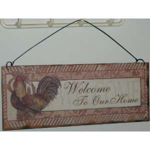 CAPE CRAFTSMEN CRAFTSMAN TIN METAL SIGN FEATURING A ROOSTER. WITH 