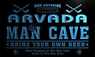 qe2299 b Arvada State Cities Man Cave Hockey Bar Neon Beer Light Sign 