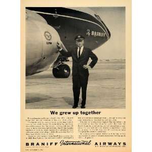  1963 Ad Braniff International Airway Captain Joel Pitts 