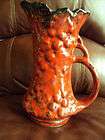 VINTAGE MCCOY RED AND BLACK GRAPE VASE VERY NICE LOOK