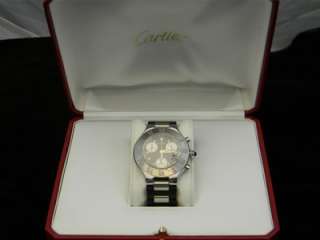 Cartier Chronoscaph 21 Stainless Chronograph Watch   Model 2424  
