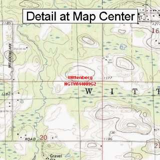   Topographic Quadrangle Map   Wittenberg, Wisconsin (Folded/Waterproof