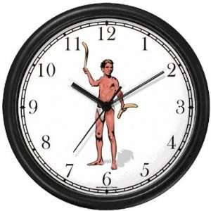  Aborigine with Boomerang   Australia Theme Wall Clock by 