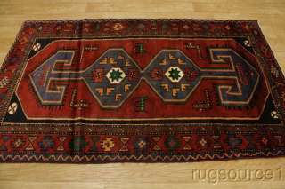 STUNNING TRIBAL 4X7 MUSSEL HAMEDAN PERSIAN ORIENTAL AREA RUG WOOL 