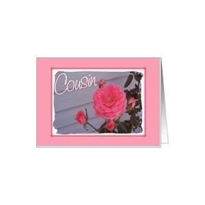  Blank Note For Cousin Pink Flower Floral Card: Health 