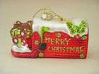 mailbox red glass christmas ornament new 