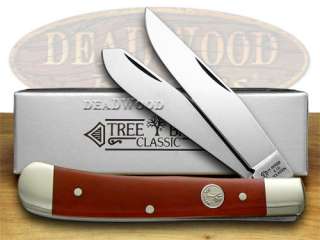 BOKER TREE BRAND Red Smooth Bone Trapper Pocket Knives  