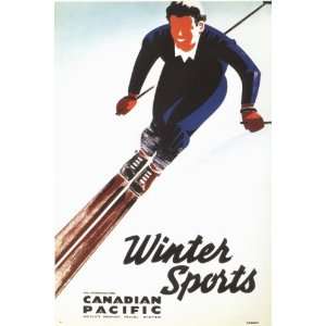  Winter Sports   SKI Canada Vintage Poster