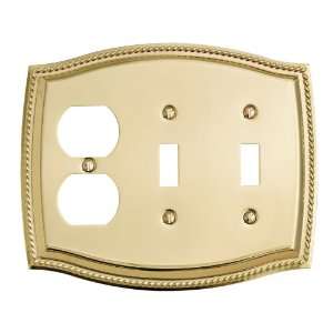 Baldwin 4792050 Switch Plates Satin Brass and Black Switch Plates Acce