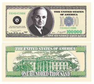 100,000 Dollar Bills ( 10   Pack ) Fake Play Money^  