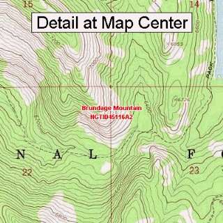 USGS Topographic Quadrangle Map   Brundage Mountain, Idaho (Folded 