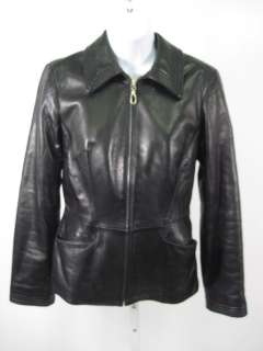 SIENA Black Leather Jacket sz XS  