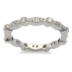  ANTIQUE STYLE MARQUISE & ROUND PAVE CZ BAND Jewelry