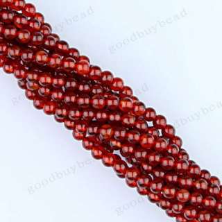 FIRE RED AGATE CARNELIAN GEMSTONE ROUND BALL LOOSE BEADS 2MM  