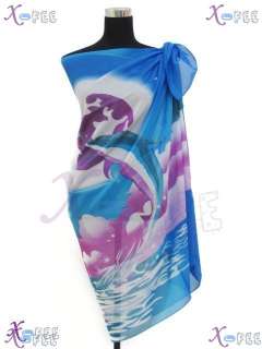 NEW Dolphin Hawaii Wrap Swimwear Cover up Skirt Scarf Italy Muslin 