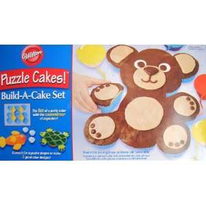  Wilton PUZZLE CAKES! Build A Cake Set w 24 Silicone Cups 