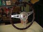   inch Classic wood and alloy Steering wheel with polished fitting hub
